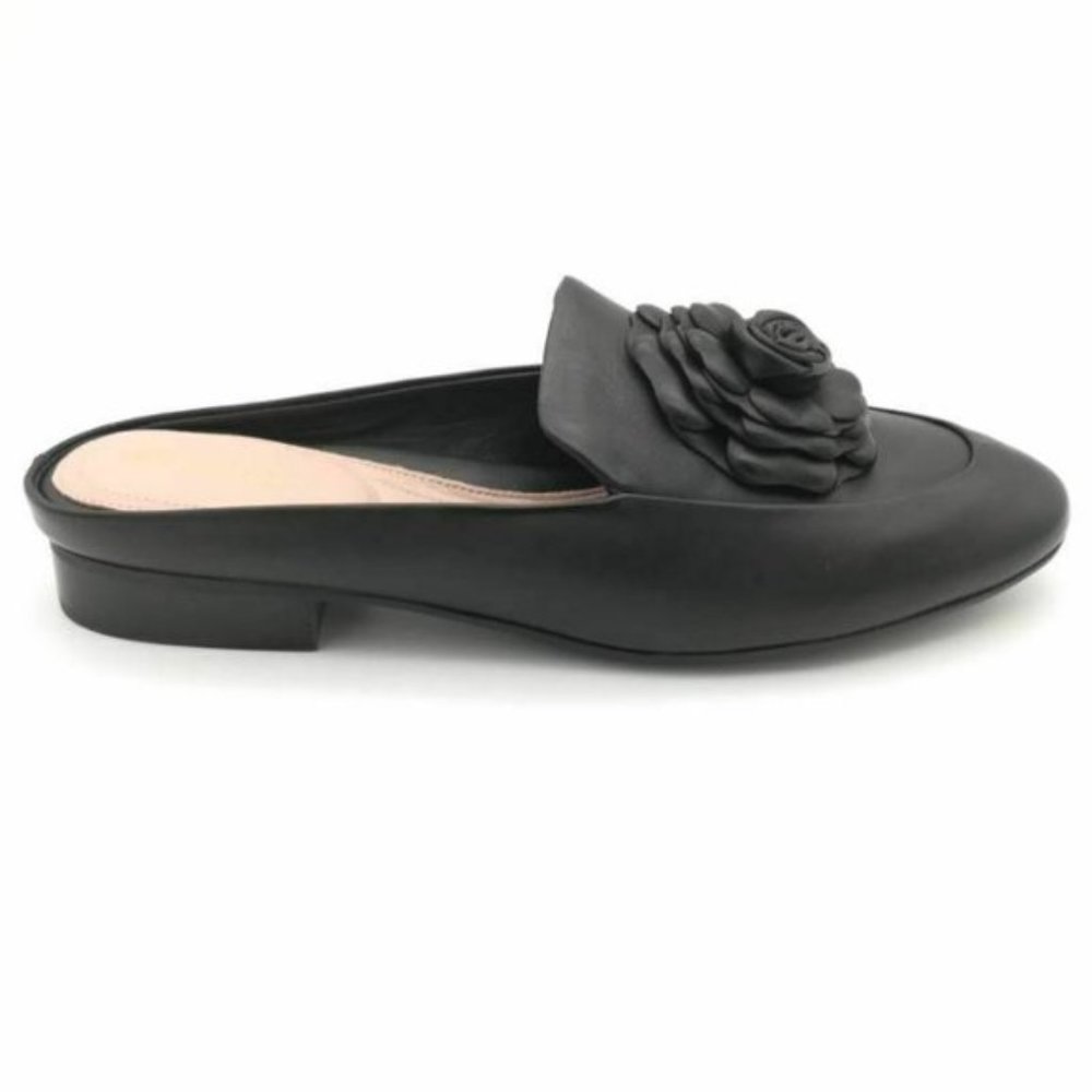 Taryn Rose Blythe Floral Mule, Blk, sz 7.5